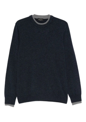 Roberto Collina contrast-trim sweater - Blue