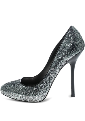 Miu Miu Pre-Owned 130mm glittered pumps - Metallic