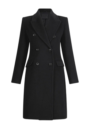 LIU JO notched-lapel wool-blend coat - Black