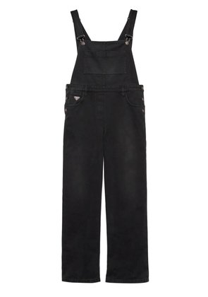 Prada triangle-logo denim jumpsuit - Black