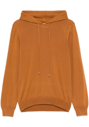 D4.0 fine-knit hoodie - Brown