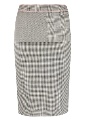 Christian Dior Pre-Owned 1990s houndstooth-pattern pencil skirt - Grey