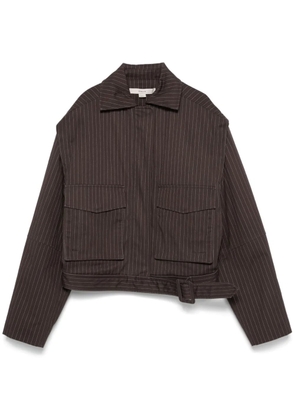 REMAIN pinstriped bomber jacket - Brown