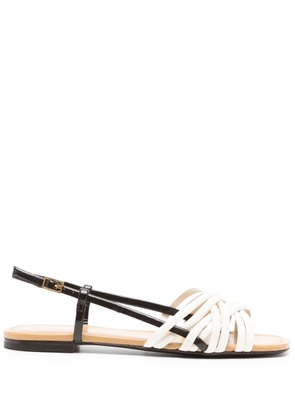 Tory Burch leather slingback sandals - Neutrals