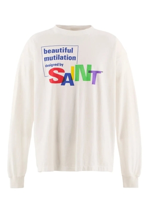 SAINT MXXXXXX beautiful saint long-sleeve T-shirt - White