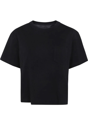 sacai jersey-style cotton t-shirt - Black