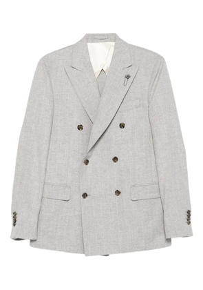Lardini double-breasted wool suit - Grey
