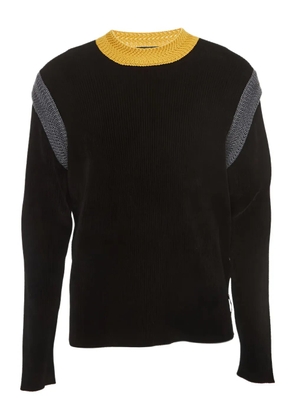 Fendi Pre-Owned panelled knitted sweater - Black