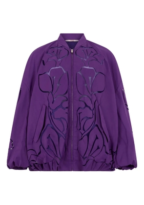 Valentino Garavani floral bomber jacket - Purple