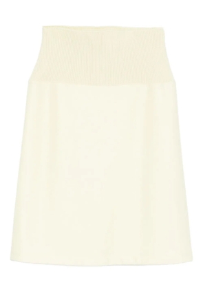Jil Sander ribbed midi skirt - Yellow