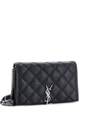 Saint Laurent Pre-Owned Becky Chain Wallet Quilted Leather shoulder bag - Black
