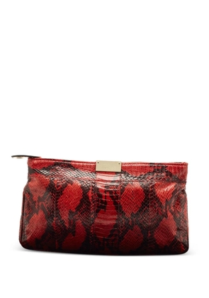Jimmy Choo Pre-Owned Zulu leather clutch bag - Red