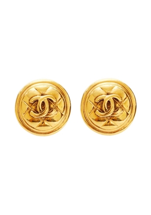 CHANEL Pre-Owned 1986-1994 CC-mark clip-on earrings - Gold