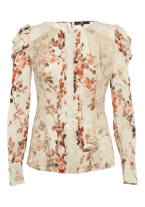 Elisabetta Franchi 2024 floral lace-embellished blouse - White