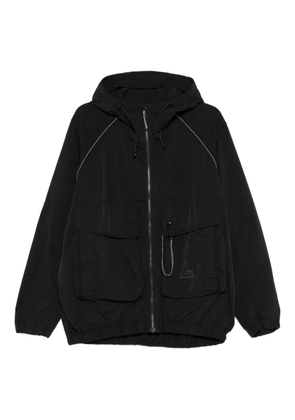 and Wander x ROA zip-up hooded jacket - Black