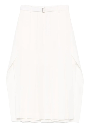 sacai pleated midi skirt - White
