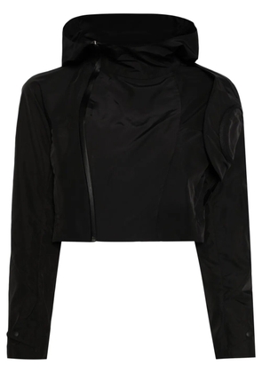 Hyein Seo hooded cropped shell jacket - Black