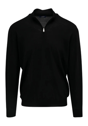 Fedeli half-zip wool sweater - Black