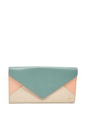 Chloé Pre-Owned colour-block leather wallet - Neutrals