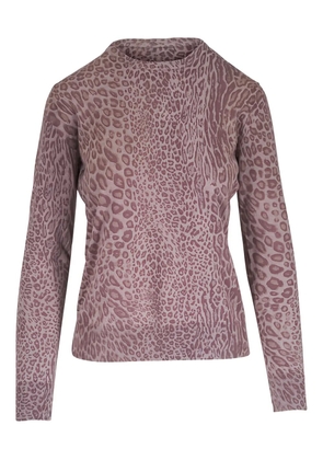 Kinross Cashmere animal-print top - Neutrals