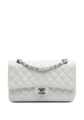 CHANEL Pre-Owned 2008-2009 Medium Classic Caviar Double Flap shoulder bag - White