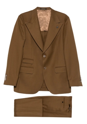 LUIGI BIANCHI MANTOVA flap-pocket buttoned suit - Brown