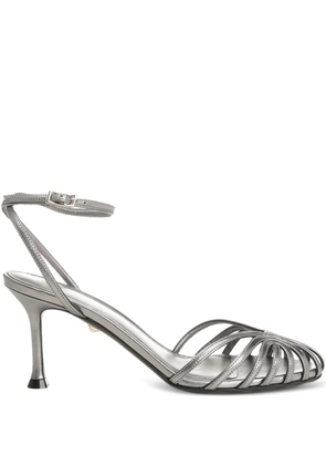 Alevì 75mm Ally ankle-strap leather sandals - Silver
