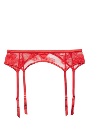 Fleur Du Mal Bouquet lace garter belt - Red