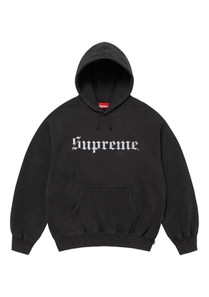 Supreme logo-print hoodie - Black