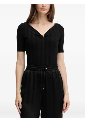 MARCIANO by GUESS V-neck ribbed T-shirt - Black