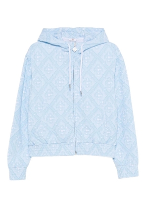 Casablanca patterned hoodie - Blue