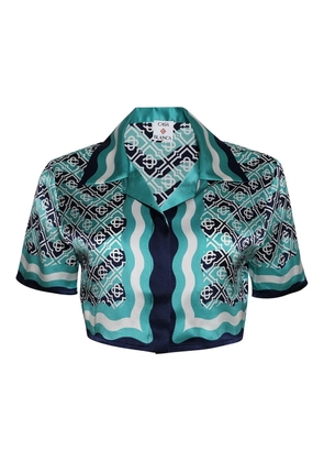 Casablanca Monogram Wave shirt - Blue
