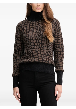 Joop! Kordula patterned roll-neck sweater - Brown