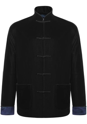 Shanghai Tang velvet dragon-jacquard silk-lining jacket - Black