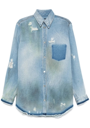 EGONlab. distressed shirt - Blue