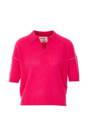 Not Shy cashmere polo shirt - Pink