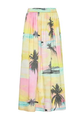 Aje NICOLETTE printed maxi skirt - Yellow