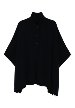N.Peal buttoned-up cape - Blue