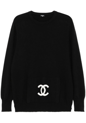 CHANEL Pre-Owned 1990-2000s crew-neck jumper - Black