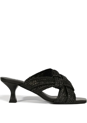 Schutz 60mm Kali woven knot sandals - Black