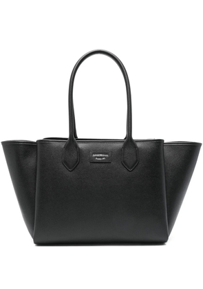 Emporio Armani leather tote bag - Black