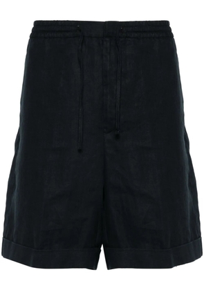 Canali linen bermuda shorts - Blue