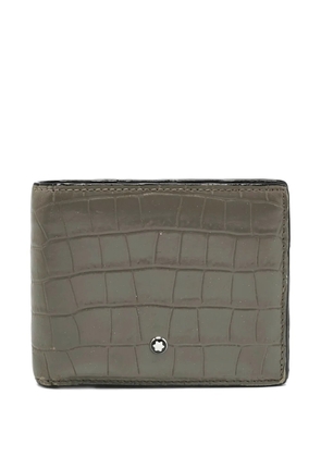 Montblanc croco-embossed bifold wallet - Grey