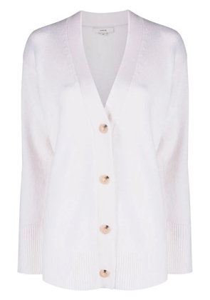 Vince Weekend V-neck ribbed cardigan - White