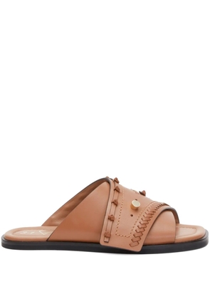 3.1 Phillip Lim leather crossover sandals - Brown