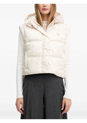 GUESS USA hooded padded gilet - White