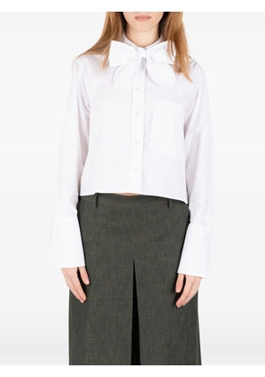 Société Anonyme bow-detail cotton shirt - White