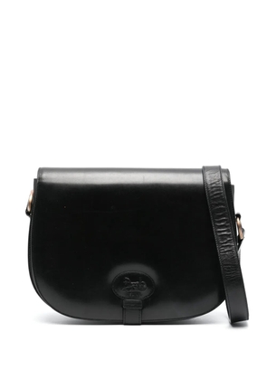 Celine Pre-Owned 1970s carriage logo flap shoulder bag - Black