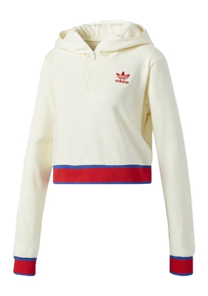 adidas Embellished Arts cropped hoodie - White