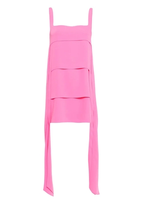 Alexis Hazel tiered draped minidress - Pink